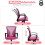 Pink mesh office chair with wheels adjustable 5