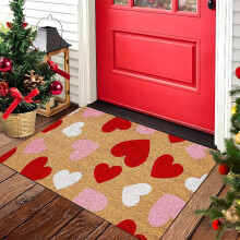 Valentine's Heart Door Mat – Non-Slip Welcome Rug for Indoor/Outdoor, Bathroom, Kitchen – 15.7"x23.6" – Compatible with Home & Wedding Decor