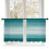 Teal Green Gradient Sheer Curtains 52"W x 45"L Rod Pocket 1