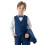 Tacar Tuxedo Cabhlach Buachaillí Caolfheistithe 4 phíosa 7-8 mbliana d'aois 5