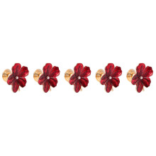 Set of 5 Door Handle Knob Five Petal Flower Handle 4.50X4.50X2.50CM
