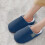 Men's Plush House Slippers Navy Size 12 5