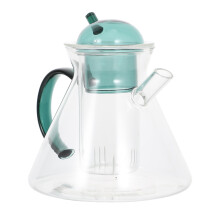 1Pcs Green Glass Storage Pot Practical Glass Tea Pot for Housewarming present Cold Brew Coffee Container