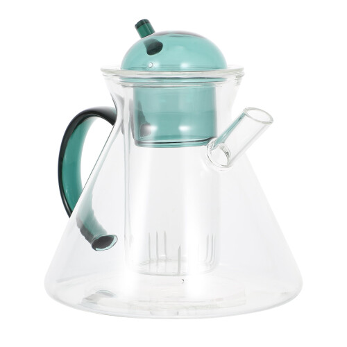 1Pcs Green Glass Storage Pot Practical Glass Tea Pot for Housewarming present Cold Brew Coffee Container