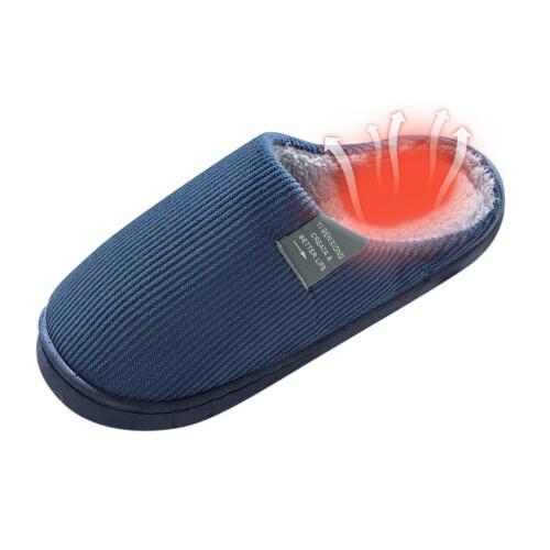 Men's Plush House Slippers Navy Size 12 2