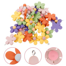 HEMOTON Flower Charms for DIY Jewelry Making 30 pcs