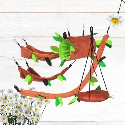 Hamster plush hanging leaf swing 5 pcs