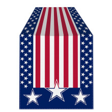 Patriotic Table Runner for 4th of July – Polyester Flag Decor for Dining Table, Kitchen & Home Festivals