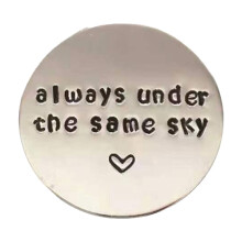 Metal Pocket Token Heartfelt Love Gift 1 Inch Hand Stamped