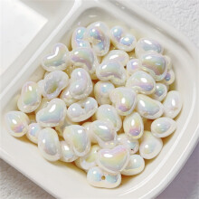 Glow-in-the-Dark Heart Acrylic Beads 50 pcs