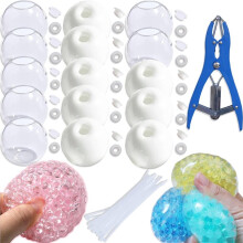 15 Pack DIY Blank Stress Making Kit with Air Pump Expander Tool Make Your Own Custom Squeeze Fidget Balls DIY