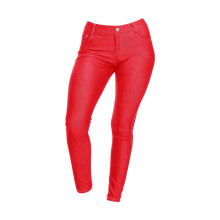Women's Red Pencil Jeans, Thin Bell Bottom, Size M