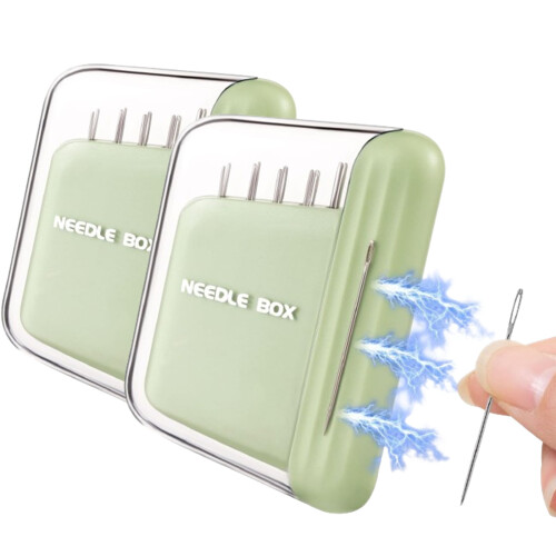 Magnetic Sewing Needle Case with 10 Embroidery Needles