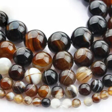 15" Strand Natural Stone Rock Gemstone Round Beads 4mm 6mm 8mm 10mm 12mm-Brown Lace Agate-8mm