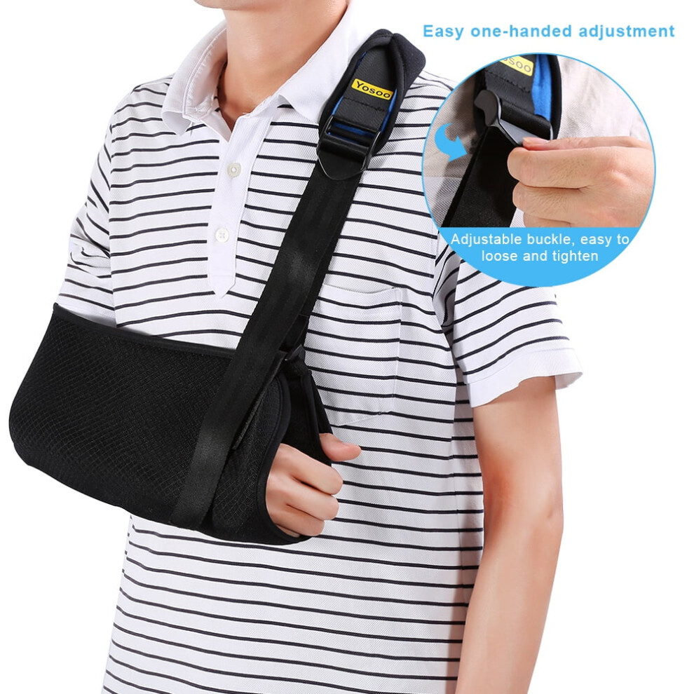 Yosoo Arm Sling Shoulder Support Strap Black