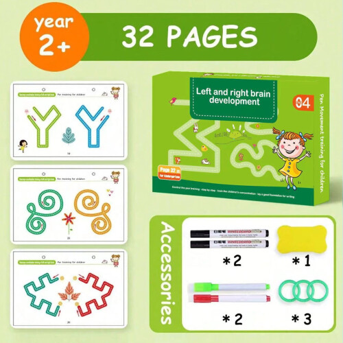 Scribble Smart Workbook reusable preschool tracing book for