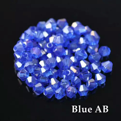 3mm4mm6mm8mm Κρυστάλλινες χάντρες από κρύσταλλο Bicone με πολυεδρικές ίνες για κατασκευή