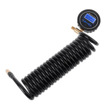 PU Extension Coil Hose with Deflation Deflator Inflator and