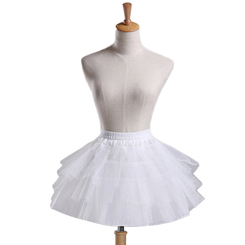 Vintage multilayer pleated tutu skirt polyester
