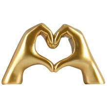 Sculpture de main en forme de cœur, élégante statuette, décoration moderne pour bureau et maison, symbole d'anniversaire de mariage, en