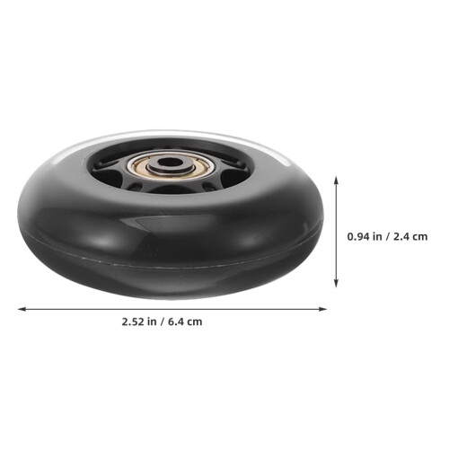 FRCOLOR PU silent wheels 2.5 inch 4 pcs 1