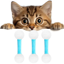 Cat Teething Chew Toy Soft Kick Stick with Catnip Blue 3