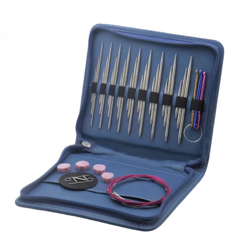 Stainless Steel Interchangeable Knitting Needle Set 12 pcs
