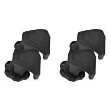 Football Visor Fastener Clips Black Plastic 2 Pairs