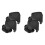 Football Visor Fastener Clips Black Plastic 2 Pairs 1