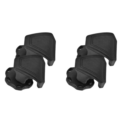 Football Visor Fastener Clips Black Plastic 2 Pairs