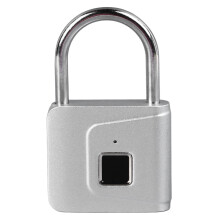 Fingerprint Padlock Smart Keyless Lock Silver 3.15x4.72in