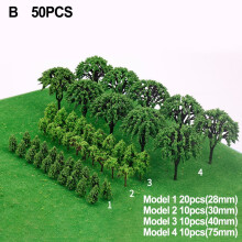 Miniature Trees for Model Trains 50 pcs