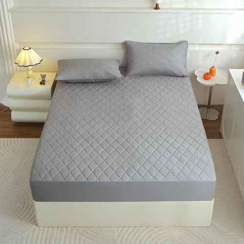 Quilted Fitted Mattress Cover Polyester 120x200x30cm