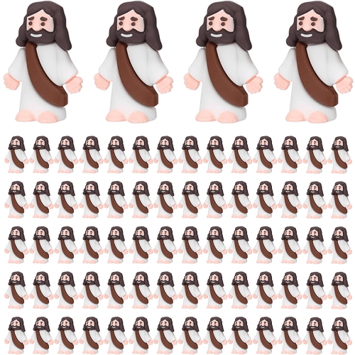 Mini Jesus Figurines Ocher 100 Pack