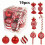 Christmas Ornaments Red White Shatterproof 36 Pcs 1