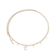 Metal Bead Belly Chain Double-Layer Waist Chain for Women