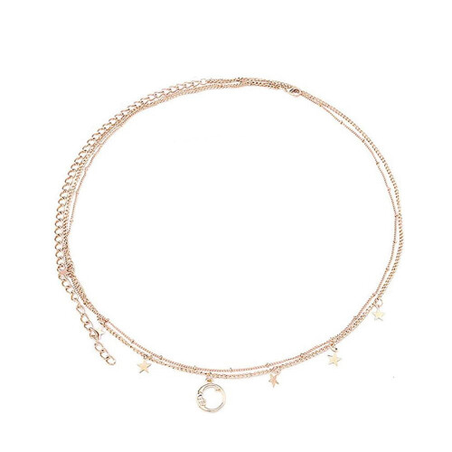Women's Double-Layer Metal Bead Waist Chain