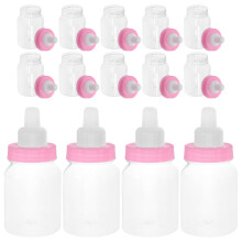 Mini Bottle Party Favor Pink Plastic 24 Pack