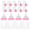 Mini Bottle Party Favor Pink Plastic 24 Pack 1