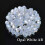 Crystal glass bicone beads opal white AB 4mm 100pcs 1