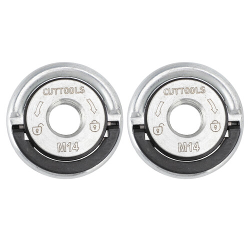 2‑Pack M14 Angle Grinder Flange Nuts – High‑Stability Carbon Steel Quick‑Release Locking Nut for Rapid Disc Changes