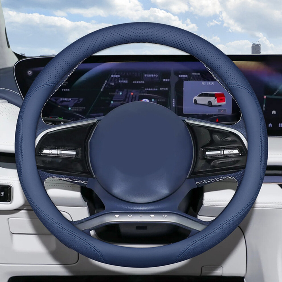 Steering Wheel Cover For Buick Gl8 2015-2024 Pure Blue 908436864411