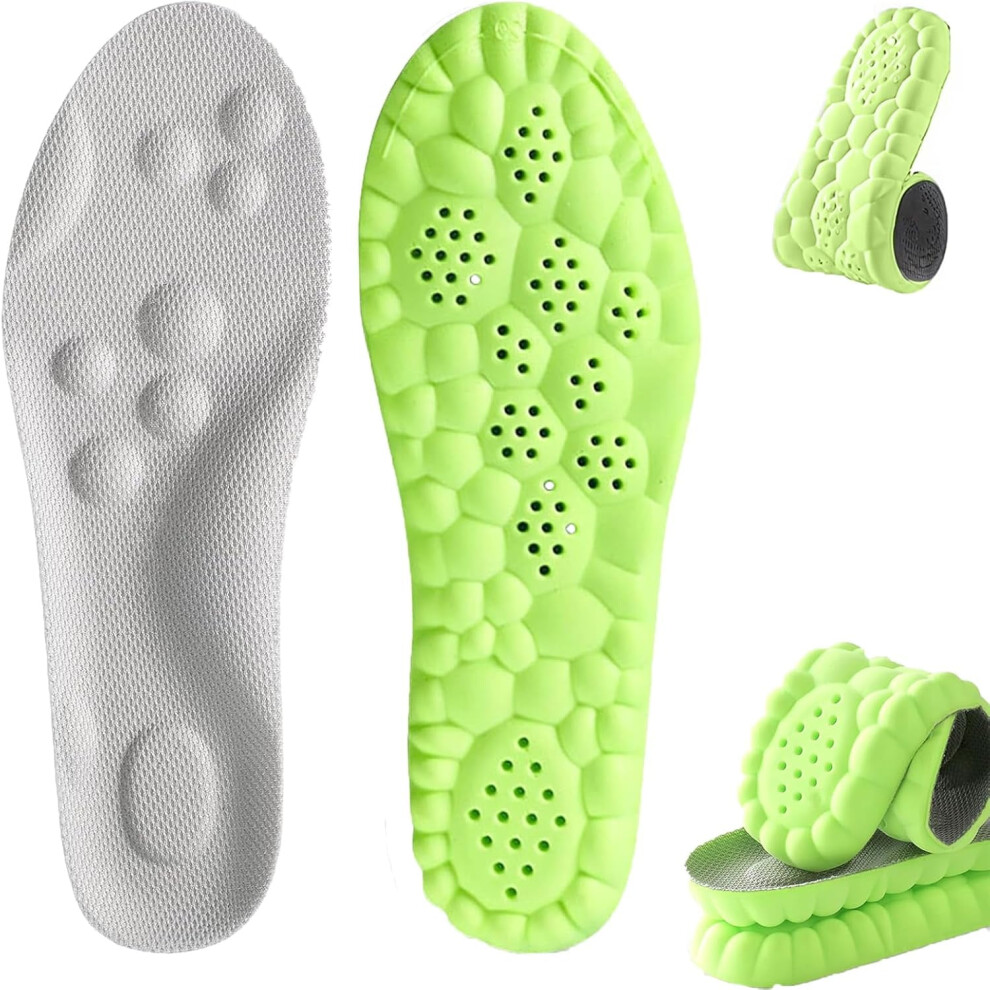 Steppers Insoles for Men and Women Gray Green 2 Pcs Size