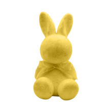 Plush Easter Bunny Small Flocked Rabbit Decorative Scene