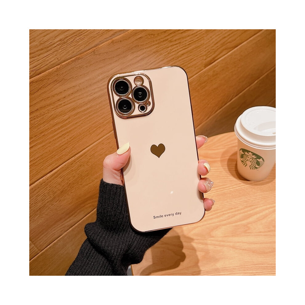 Soft Love Heart Electroplated Silicone Case For Iphone 9122141737315