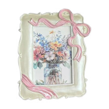 Pink Bow Picture Frame Vintage 10.63x9.45 Inch