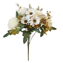 Hot Sale artificial flowers outdoor Artificial Peonies Ranunculus Flowers Flowers Combo Champagne Flowers 20.47" Arrangements Wedding Decorations F