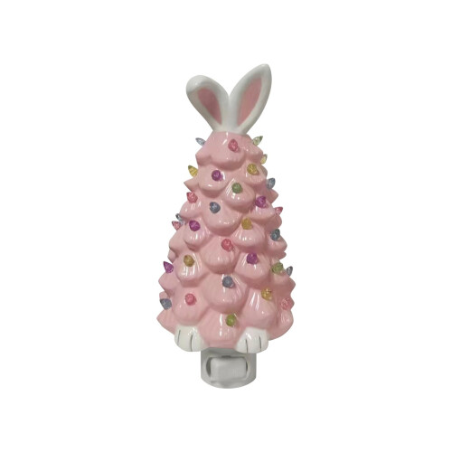 Adorable Ceramic Easter Bunny Night Light for Home and Holiday Easter Decoration
