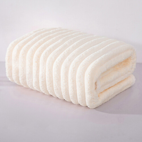 Velvet Bath Towel Set Absorbent Thick Soft Lightweight
