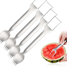 Watermelon Fork Slicer 2-in-1 Stainless Steel 4 pcs